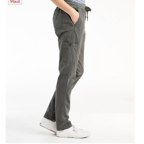 L.L.Bean Women's Stretch Ripstop Pull-On Pants, Slim-Leg reg Medium sandbar - Picture 12 of 12